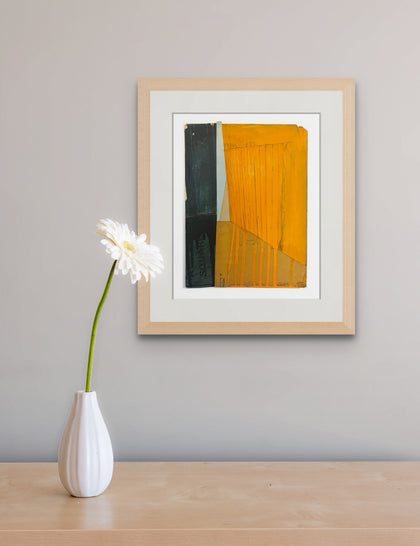 Abstract City Orange Narrow Original (Physical) Art