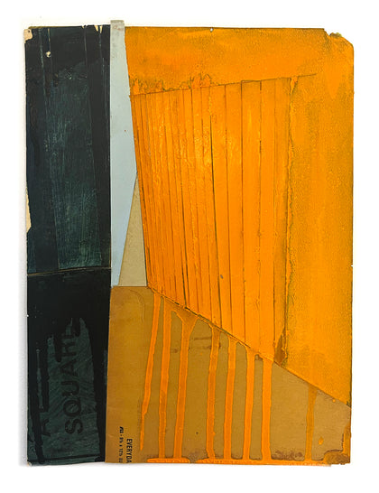 Abstract City Orange Narrow Original (Physical) Art