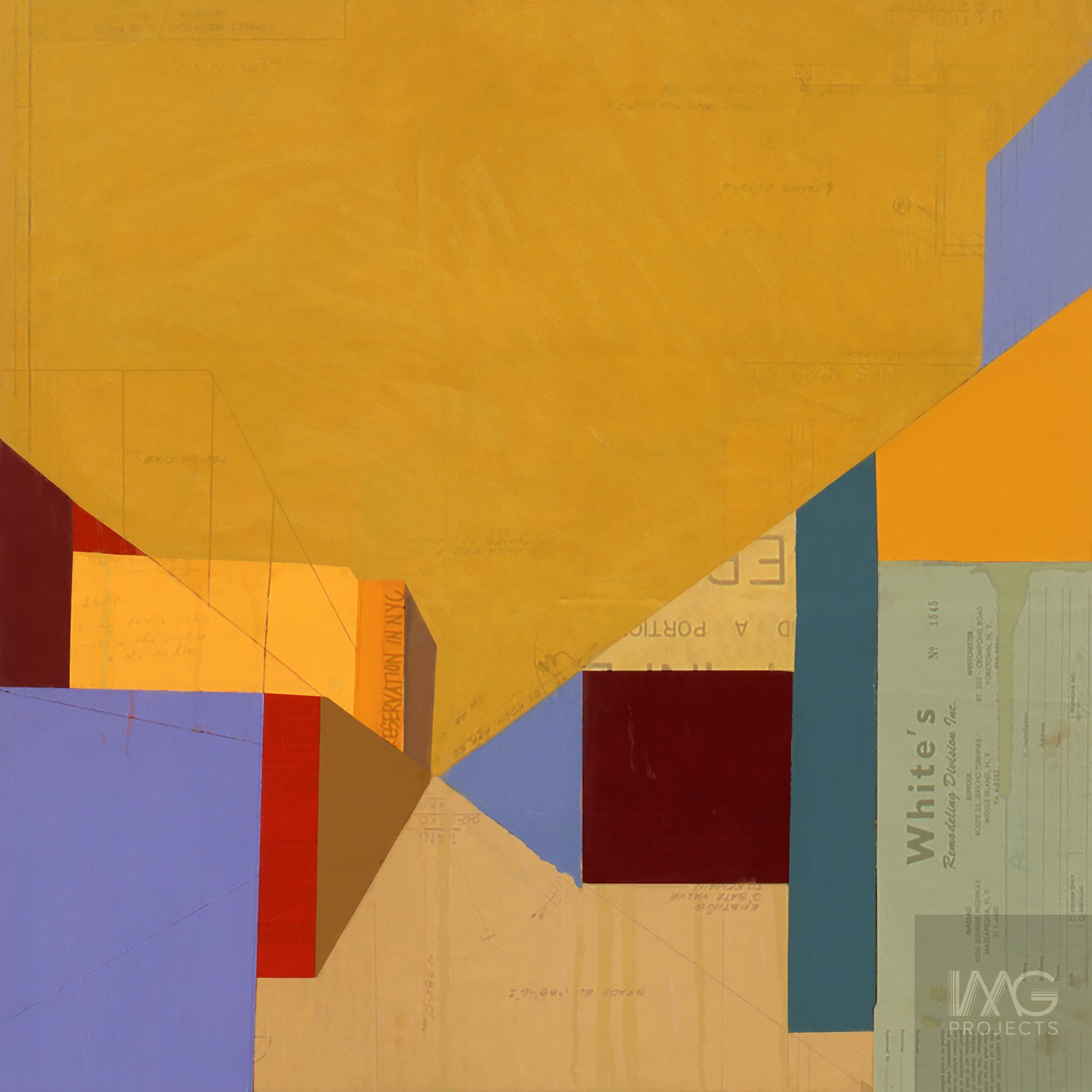Abstract City Ocher Sky