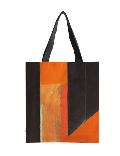 Abstract City Orange Tote Bags