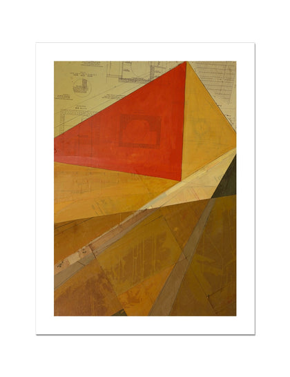 Abstract City Red Triangle Hahnemühle Photo Rag Print